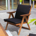Salon de jardin pliant 4 places en bois d'eucalyptus