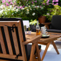 Salon de jardin pliant 4 places en bois d'eucalyptus