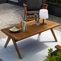 Salon de jardin pliant 4 places en bois d'eucalyptus