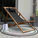 Tapis rond d'extérieur en polypropylène à motifs