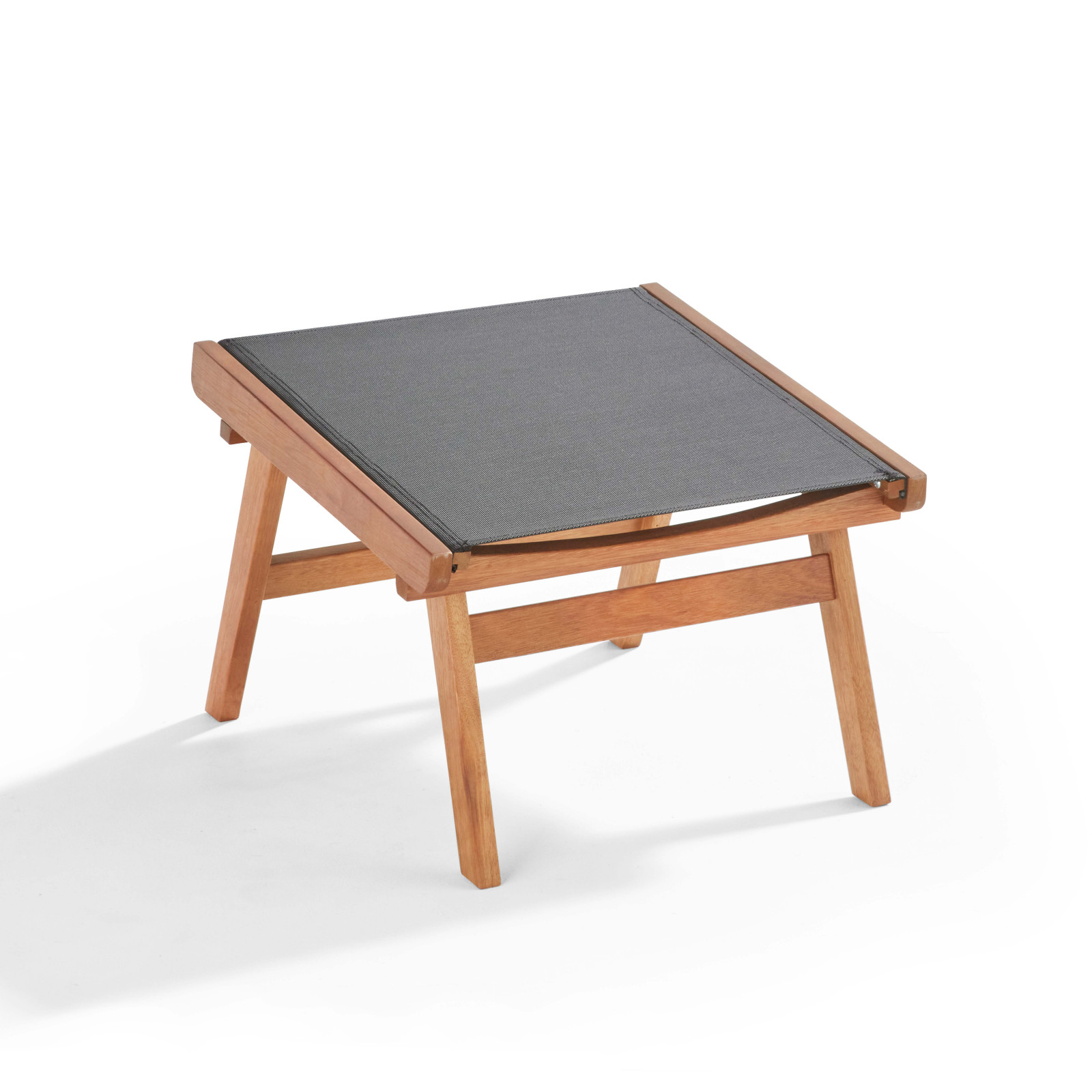 Fauteuil relax en bois d'eucalyptus avec repose-pieds