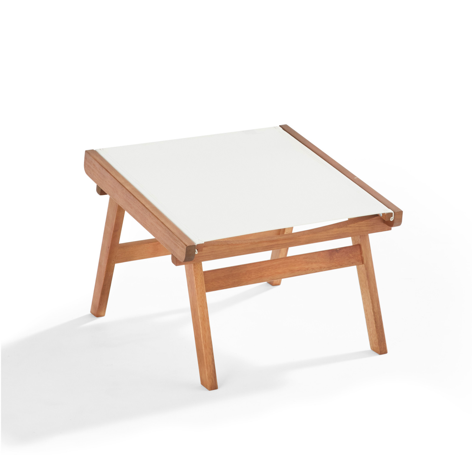 Fauteuil relax en bois d'eucalyptus avec repose-pieds