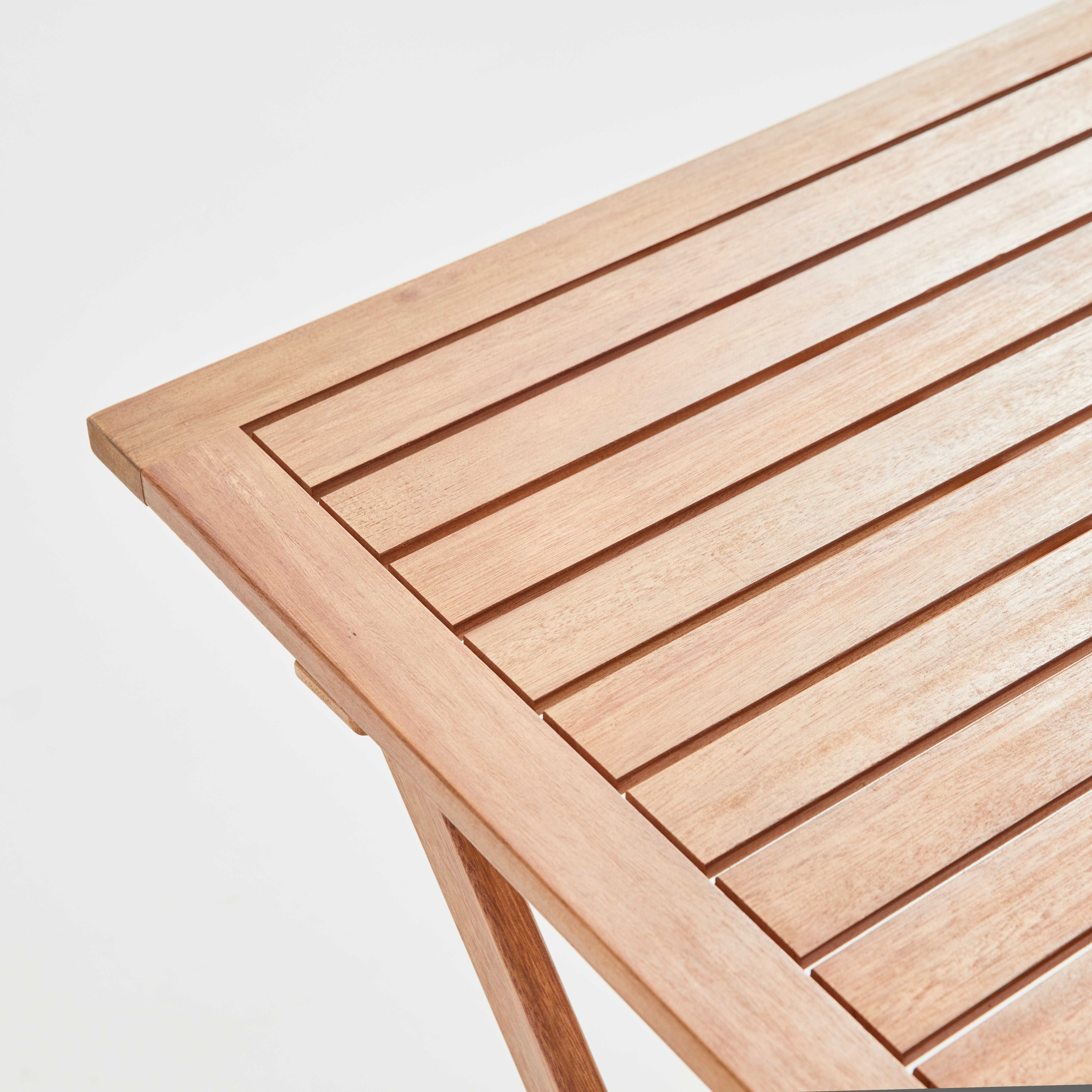 Ensemble table carrée pliante (70 x 70 cm) + 2 chaises pliantes blanc -  RETIF