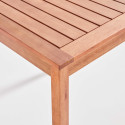 Ensemble table et 2 chaises pliantes en bois d'eucalyptus