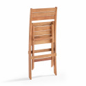 Ensemble table et 2 chaises pliantes en bois d'eucalyptus