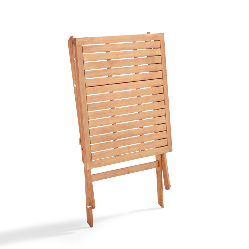 Table bistrot pliante carrée (70 x 70 cm) + 2 chaises pliantes