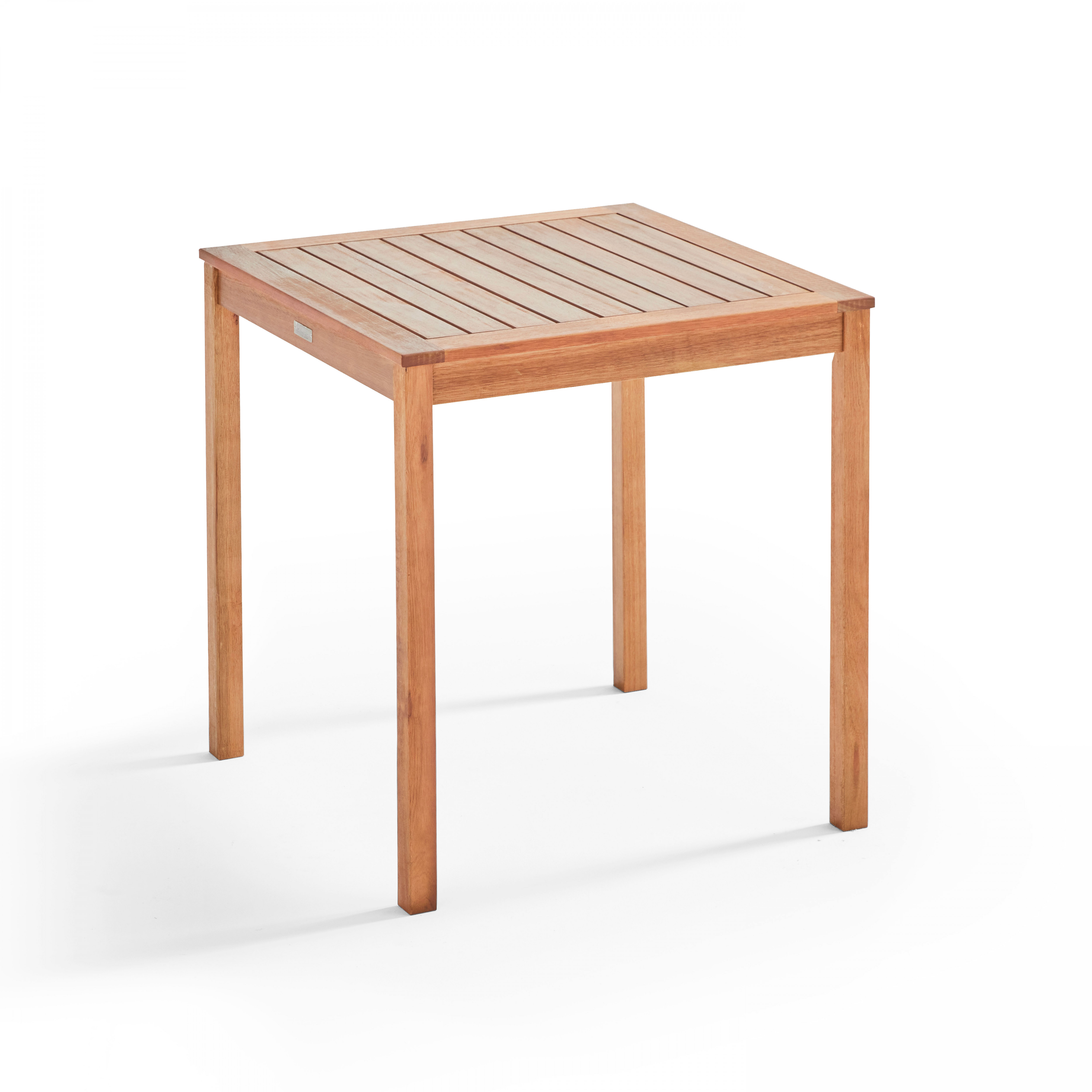 Table bistrot carrée (70 x 70 x 75 cm) en bois d'eucalyptus