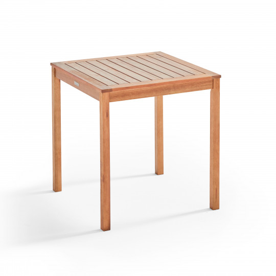 Table de jardin bistrot carrée en bois d'eucalyptus FSC® 4 personnes 70x70 cm | Oviala