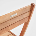 Lot de 2 chaises pliantes en bois d'eucalyptus