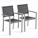 Lot de 2 chaises d'extérieur avec accoudoirs