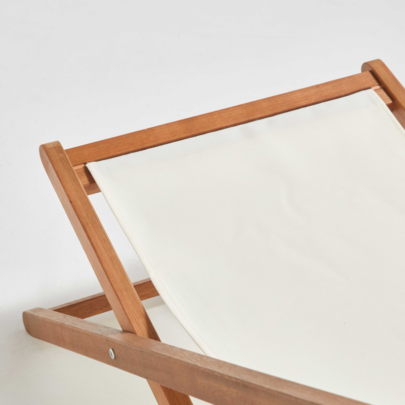 Lot de 2 chiliennes en eucalyptus inclinables