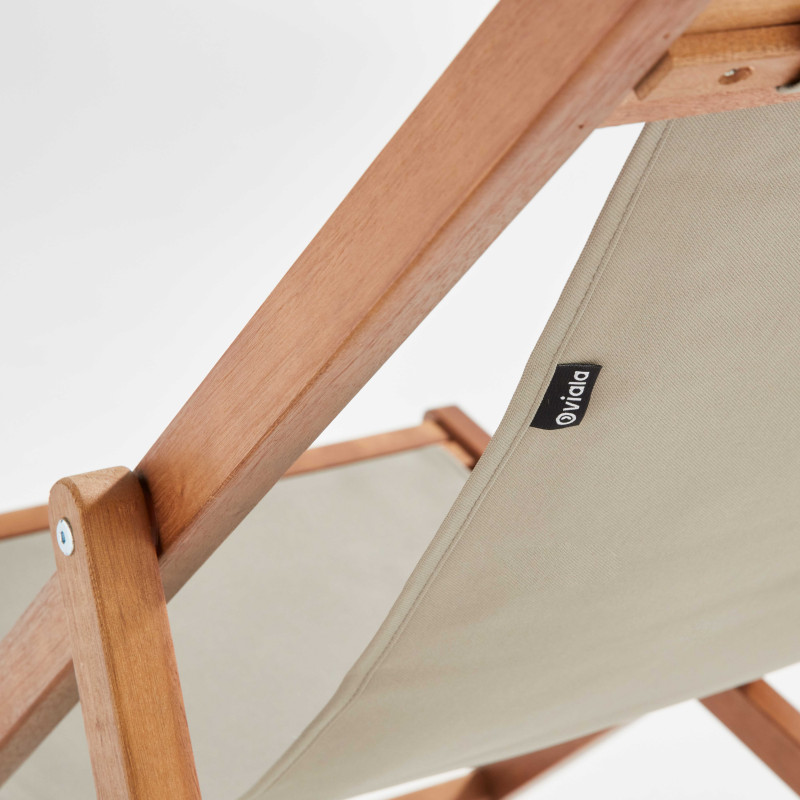 Lot de 2 chiliennes en eucalyptus inclinables (6/7)