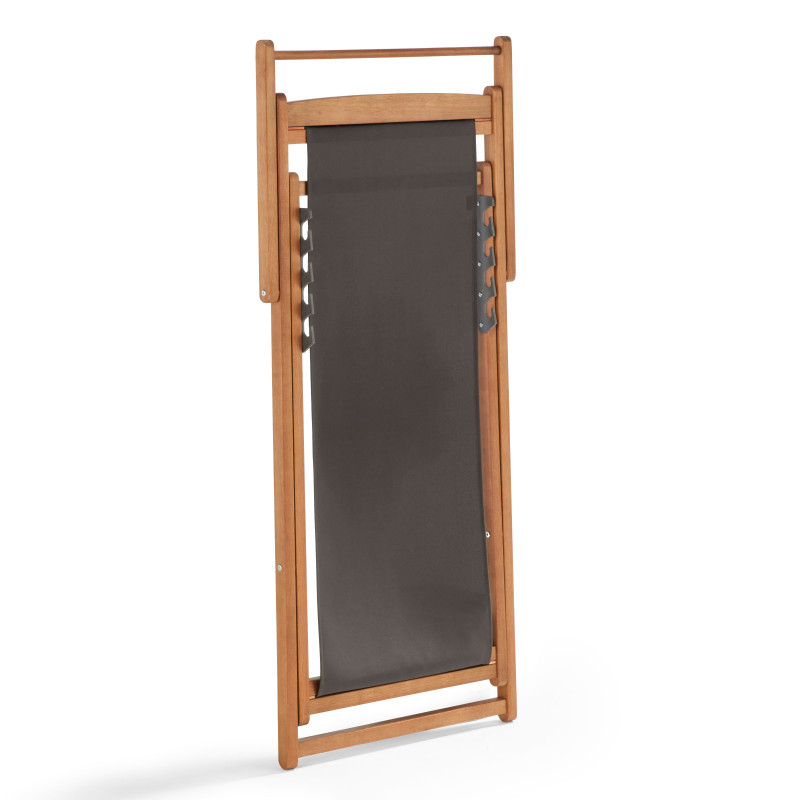 Lot de 2 chiliennes en eucalyptus inclinables (4/7)