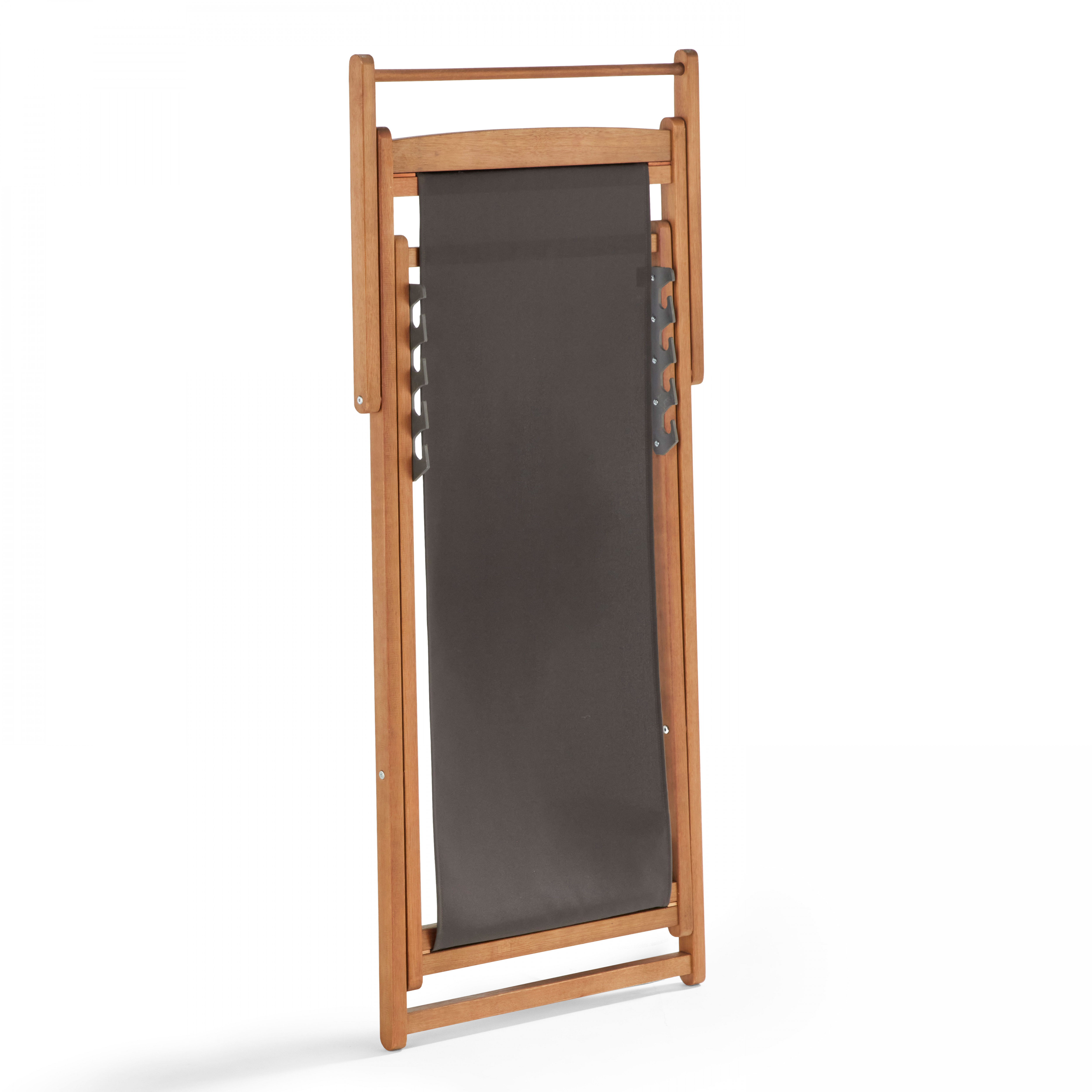 Lot de 2 chiliennes en eucalyptus inclinables