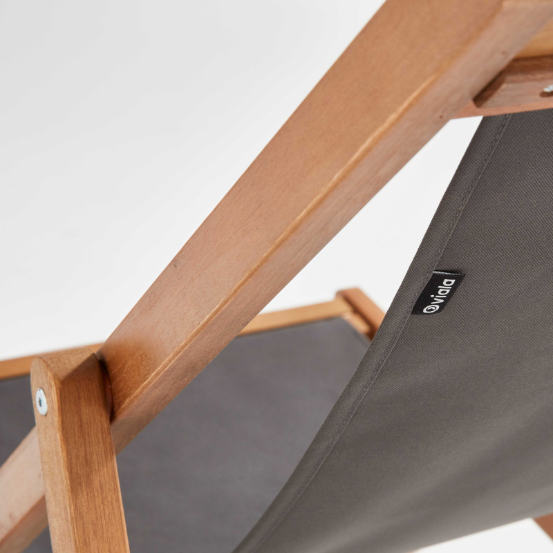 Lot de 2 chiliennes en eucalyptus inclinables (6/7)