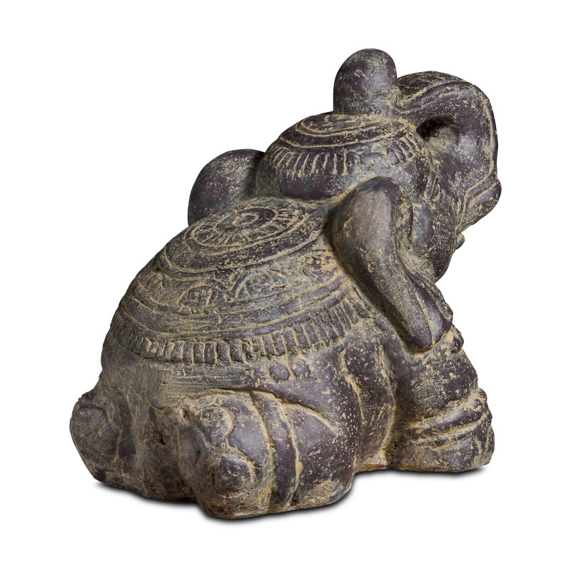 Statue de jardin éléphant en pierre de fonte Oviala