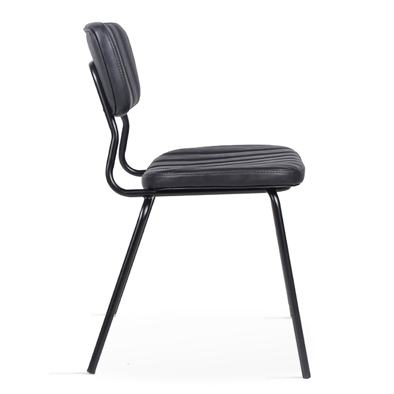 Lot de 2 chaises en cuir synthétique (3/4)