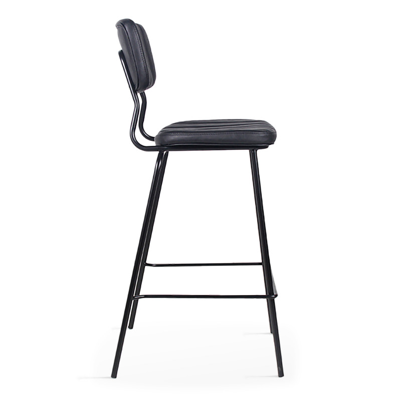 Lot de 2 chaises hautes en cuir synthétique (3/6)