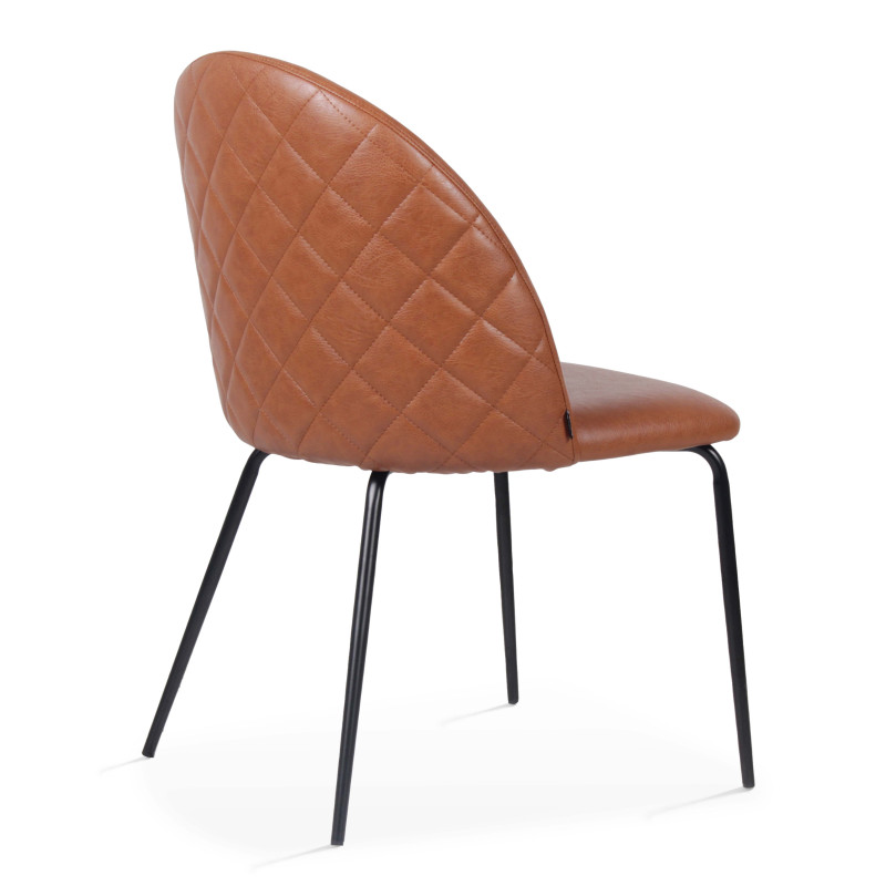 Lot de 2 chaises en cuir synthétique