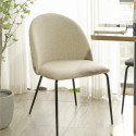 Lot de 4 chaises en tissu