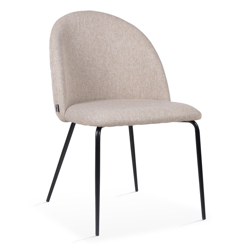 Lot de 4 chaises en tissu