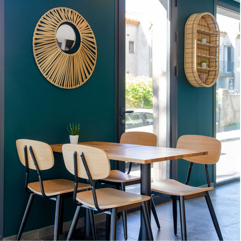 Lot de 2 chaises en bois