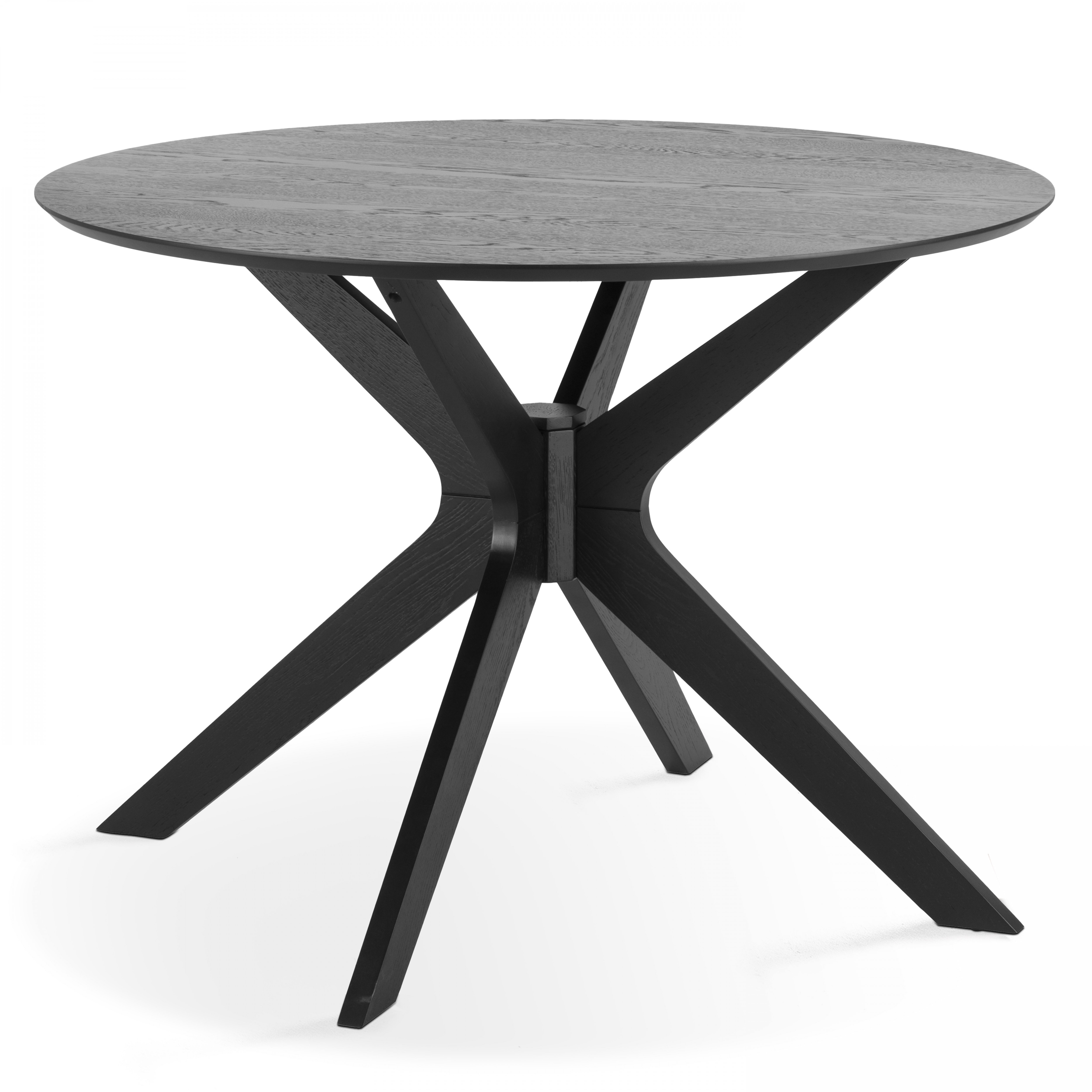 Table à manger ronde placage chêne Ø 105 cm