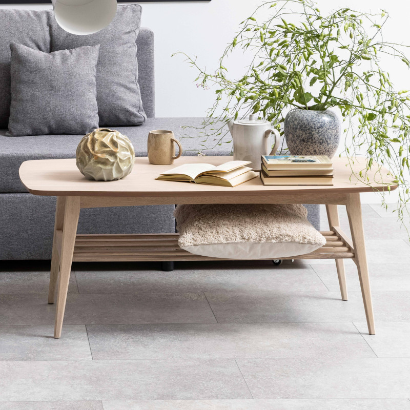 Table basse rectangulaire en chêne massif (5/6)