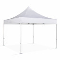 Tente pliante blanche en aluminium 4x4m 480g/m² 50mm