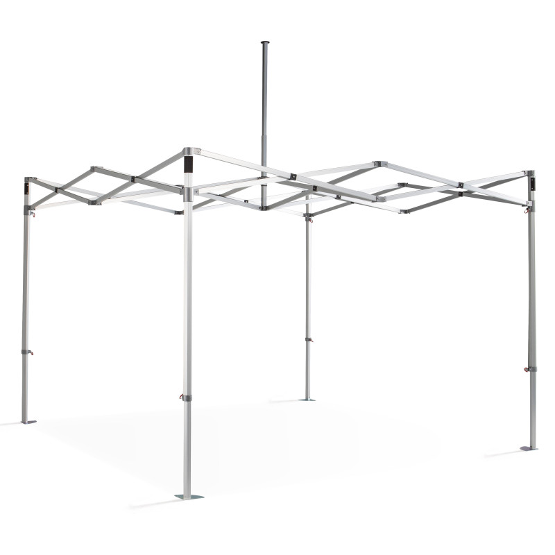 Tente pliante blanche en aluminium 4x4m 480g/m² 50mm