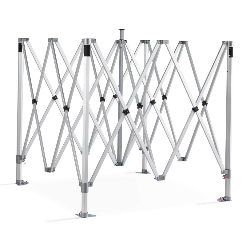 Tente pliante PRO+ 50MM en alu 4x4m blanc