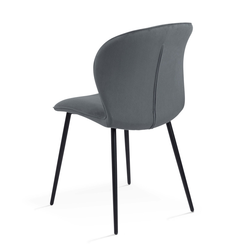 Lot de 2 chaises en velours côtelé
