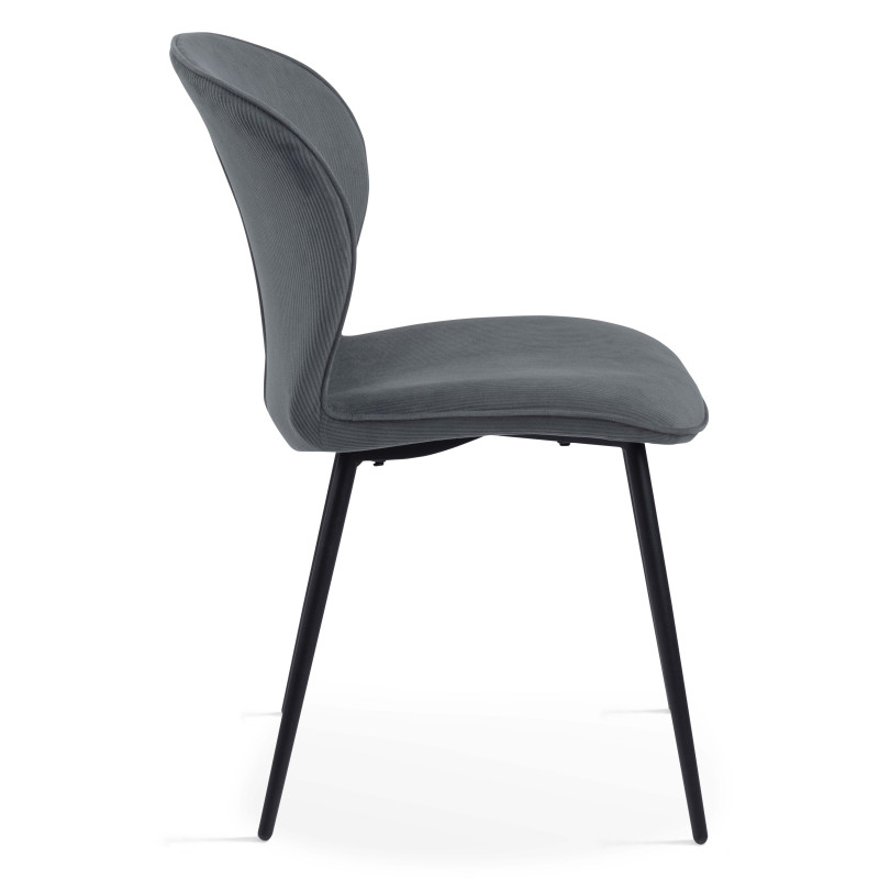 Lot de 2 chaises en velours côtelé