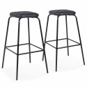 Lot de 2 tabourets hauts en cuir synthétique