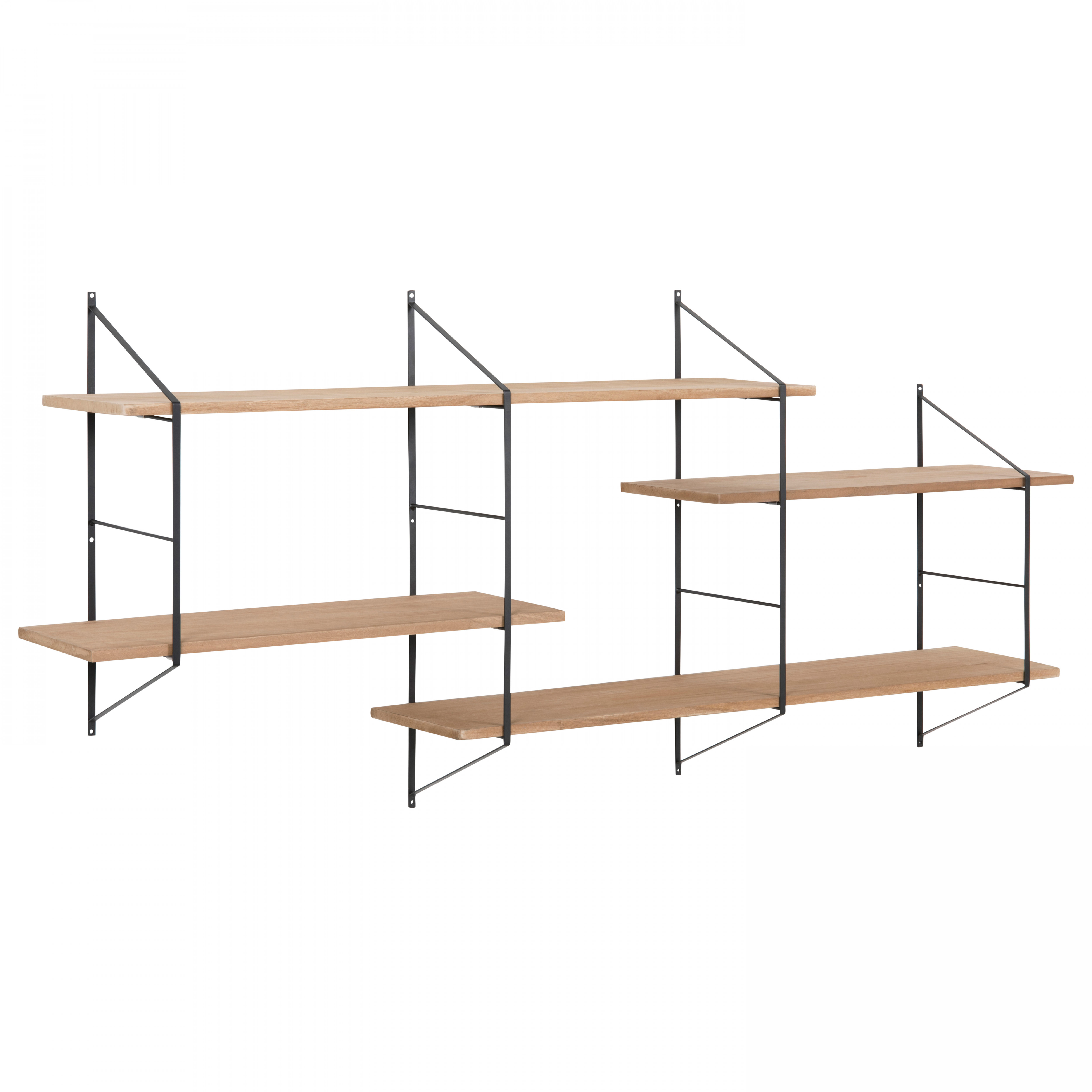 Étagère murale 191 cm en bois massif