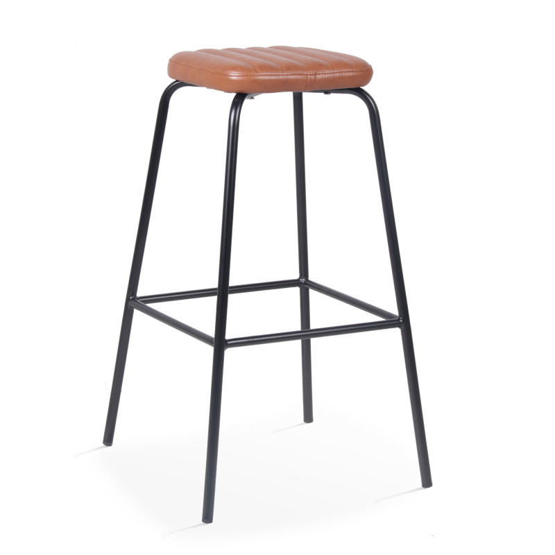 Lot de 2 tabourets hauts en cuir synthétique