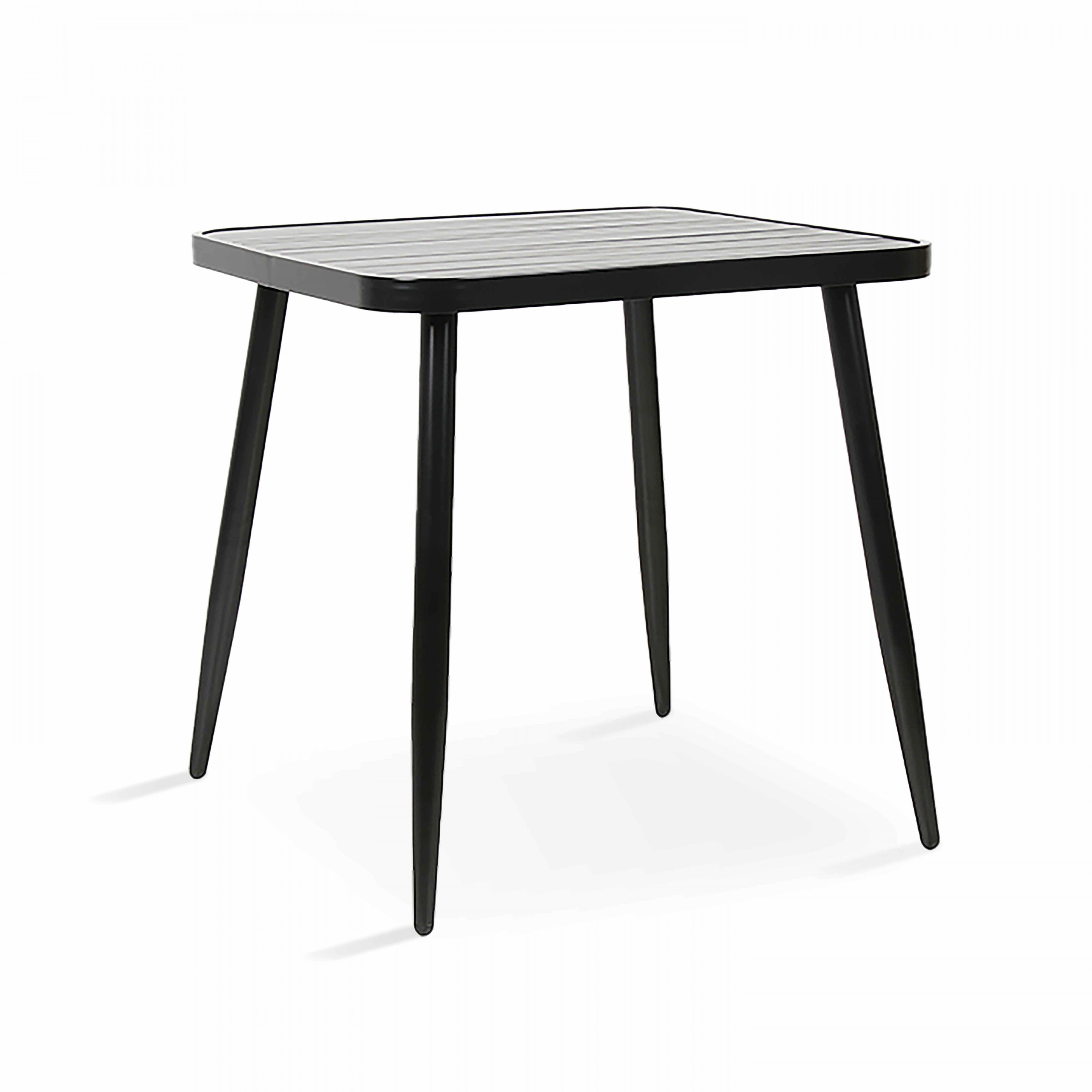 Table de jardin carrée (75 x 75 x 76 cm) en aluminium