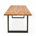 Table rectangulaire en chêne avec pieds en forme de U