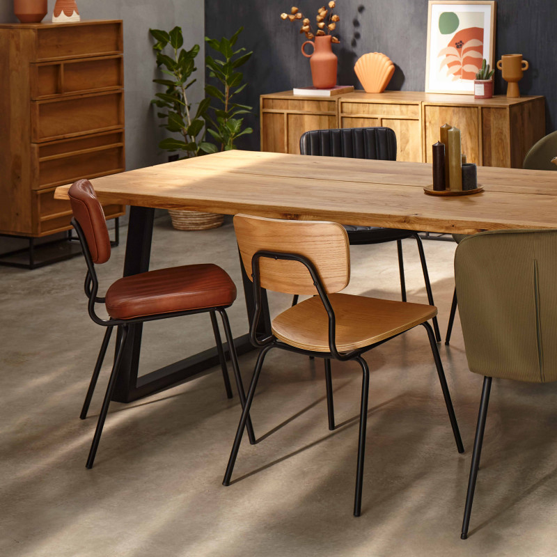 Lot de 2 chaises en bois vintage