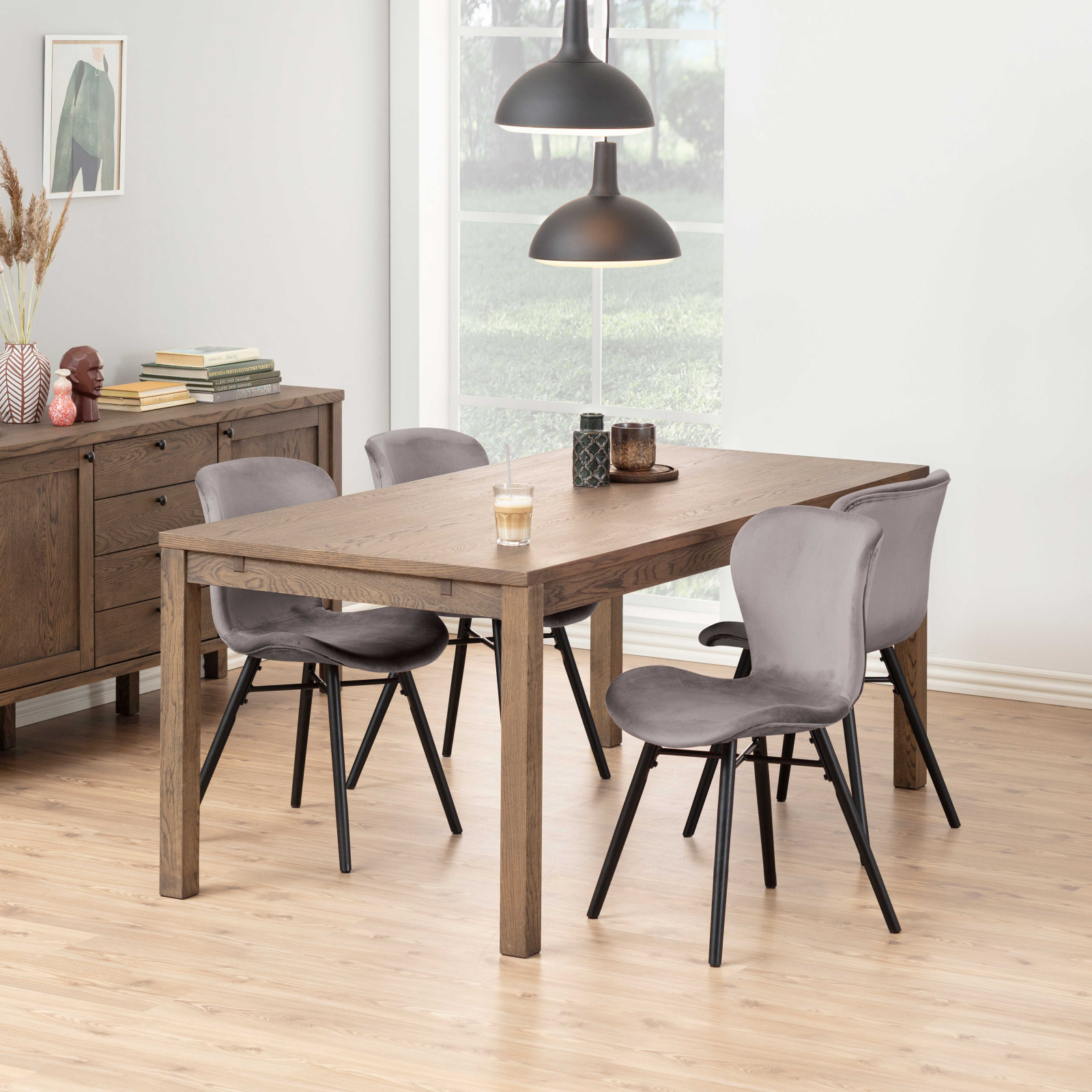 Lot de 2 chaises en velours Lot de 2 chaises en velours