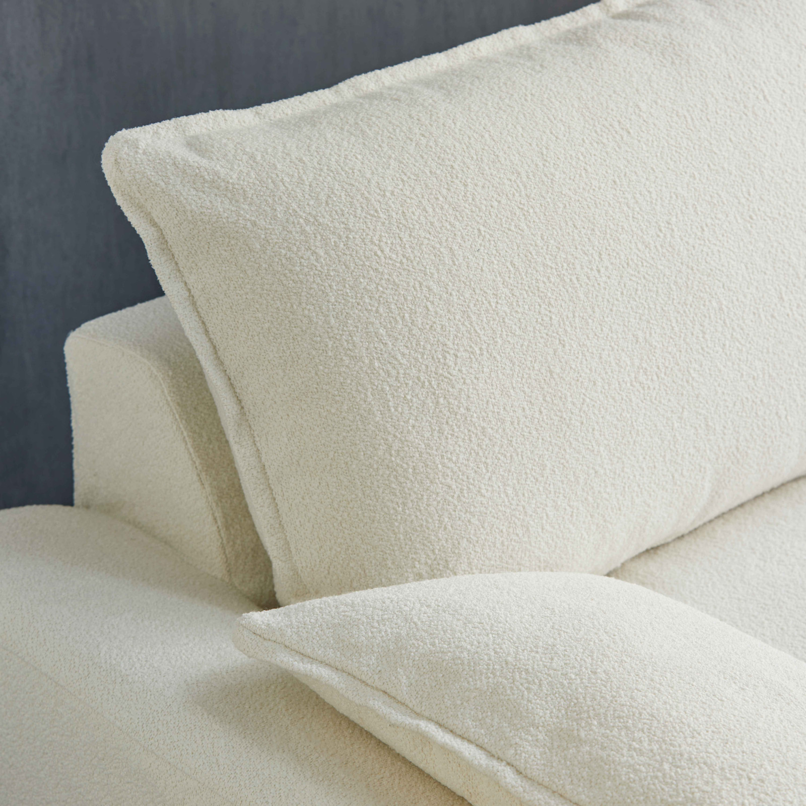 Canapé convertible tissu bouclette 3 places