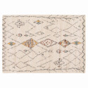 Tapis rectangulaire en polypropylène à poil long motif ethnique