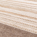 Tapis rayé en laine et jute tissé à plat