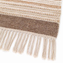 Tapis rayé en laine et jute tissé à plat