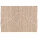 Tapis en jute naturel à motif losange tissé main