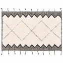 Tapis berbère en coton tufté à franges