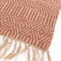 Tapis à franges en jute naturel tissé main