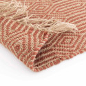 Tapis à franges en jute naturel tissé main
