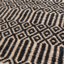 Tapis à franges en jute naturel tissé main