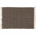 Tapis à franges en jute naturel tissé main